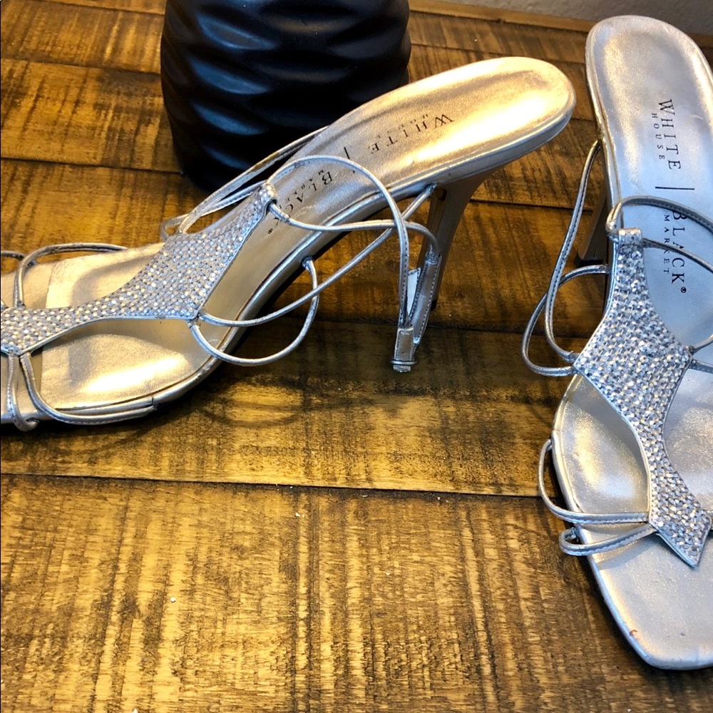 WHBM silver heels